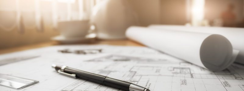 Image of engineering objects on workplace top view.Construction concept. Engineering tools.Vintage tone retro filter effect,soft focus(selective focus)